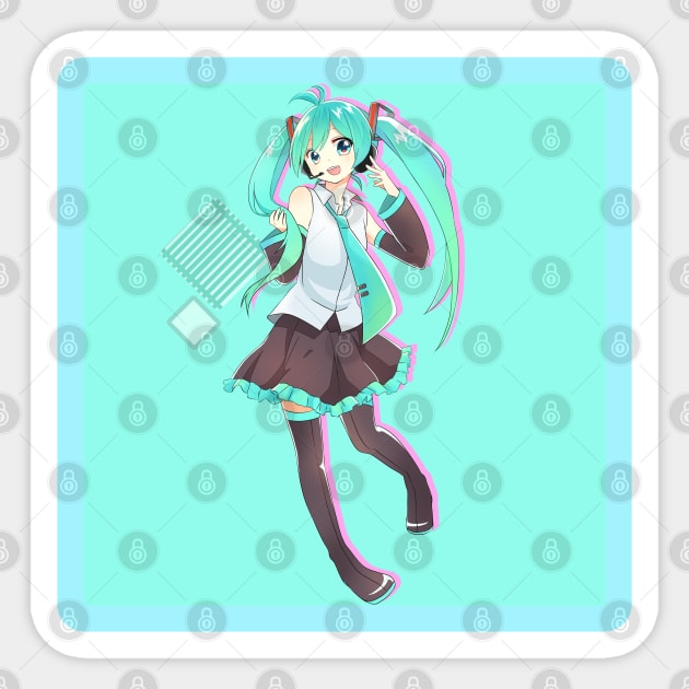 Miku the singer Sticker by Neyma Studio